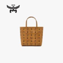 闭眼买：MCM TONI MCM 经典印花女士包菜篮子女包 干邑色