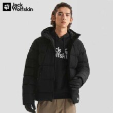 再降价、plus会员：Jack Wolfskin 狼爪 男子户外羽绒服 5221152-6000 黑色 S