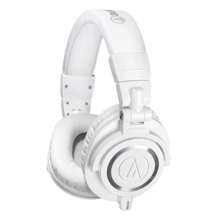 铁三角（Audio-technica）ATH-M50X WH 头戴式专业全封闭音乐HIFI耳机 白色