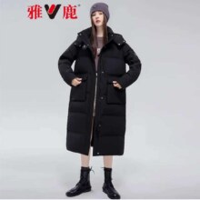 PLUS会员：雅鹿极寒加厚羽绒服女Z 黑色(YR501V20210) L