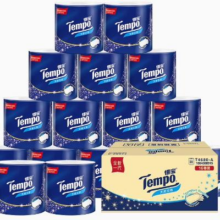 预售、Tempo得宝 无香有芯卷纸卫生纸巾4层加厚140g