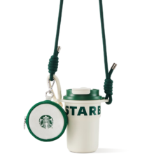 plus会员：星巴克（Starbucks）WALK杯经典双饮口不锈钢桌面杯365ml