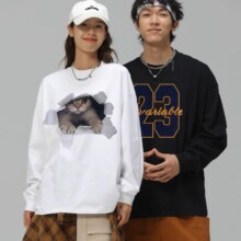 唐狮 长袖T恤 2024新款 男女同款纯棉打底衫 多款多尺码