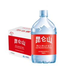 plus会员：昆仑山 矿泉水 饮用天然弱碱性 5L*4瓶 整箱装