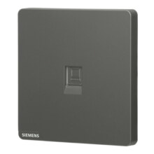 西门子（SIEMENS） 【清单报价】皓彩深灰银无边框大面板 开关插座面板家用暗装86型 电脑插座（超五类）