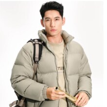 Plus:网易严选90白鸭绒面包羽绒服 24秋冬升级-灰绿色 面包羽绒服 L