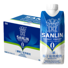 再降价、plus会员、需入会、概率券:三麟 椰子植物酸奶 330ml*12瓶 泰国进口
