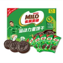 徐福记  美禄Milo运动力量夹心饼干  经典巧克力味108g/盒*5件