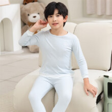 限尺码：香蜜闺秀  100%棉纯 中大童男童秋衣秋裤套装 *3套