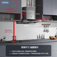 ROBAM 老板 抽油烟机D3S欧式顶吸式双腔变频静音吸油烟机 大吸力24大风量