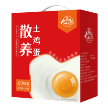 九華粮品 散养土鸡蛋40枚 净重1.6kg 农家柴鸡蛋 笨鸡蛋 礼盒
