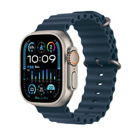 Apple 苹果 Watch Ultra2 智能手表 GPS+蜂窝版 49mm 钛金属原色 蓝色海洋表带