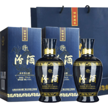 汾酒蓝汾 清香型 高度白酒 53度475ml*2瓶 （53度仿蓝瓷）