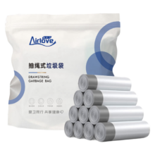 爱尔卫抽绳垃圾袋 45*50cm加厚装 5卷75只