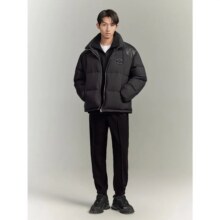 20点：GXG 男士休闲简约拼接 PU鸭绒羽绒服