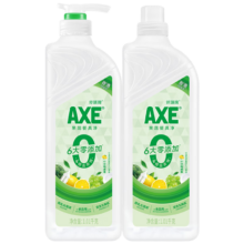 plus会员、斧头牌（AXE）柠檬鸭屎香果蔬餐具净洗洁精1.01kg*2（泵+补）6大零添加