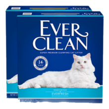 京东百亿补贴:EVER CLEAN铂钻 膨润土猫砂 蓝标 11.3千克*2盒