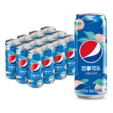 百事可乐 Pepsi 太汽系列 白桃乌龙味  汽水 碳酸饮料 细长罐 330ml*12听