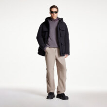 JACK&JONES 杰克琼斯 冬季工装中长款宽松连帽羽绒服 E40
