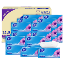 PLUS会员：（Vinda）维达 抽纸细韧3层XS码100抽24包整箱 *3件