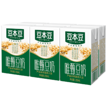 PLUS会员：SOYMILK 豆本豆 唯甄原味豆奶 250ml*6盒