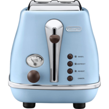 德龙(Delonghi) CTOV2103.VAZ多士炉 icona复古早餐系列家用面包机 海洋蓝 2片式