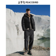 PEACEBIRD 太平鸟 男士连帽羽绒服 短款 BWACD4299
