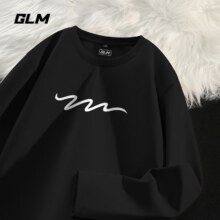 GLM 简约长袖t恤男秋季纯棉休闲打底衫男