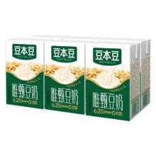 28日10点开始、百亿补贴万人团：豆本豆唯甄原味豆奶250ml*6盒 植物蛋白饮料 学生营养早餐