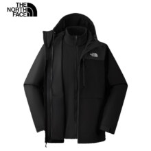 PLUS会员：The North Face 北面 冲锋衣男户外保暖软壳内胆三合一冲锋外套8DMK 黑色/JK3 XL