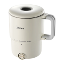 美的（Midea）便携式烧水壶 不锈钢折叠水壶 旅行出差家用电水壶 养生冲奶电热水壶 学生/办公泡面杯 防空烧火锅 【假期出游折叠便携】SH08S102 0.8L