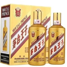 双11狂欢、plus会员：茅台53度酒 酱香型白酒 茅台王子 金王子 500ml*2瓶