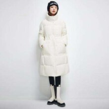 YAYA 鸭鸭 防寒经典长款羽绒服 女立领保暖外套