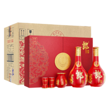 双11巅峰：郎酒 红花郎15 酱香型 白酒 53度 500ml*2*4盒