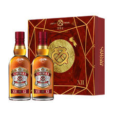 CHIVAS 芝华士 12年 苏格兰调和型 威士忌 礼盒双支装 500ml*2瓶券后166.81元