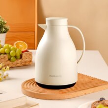 双 11 巅峰、PLUS会员：富光 欧式保温水壶 玻璃内胆  白色 1500ml  *2件