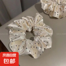 再降价：法式缎面波点发圈