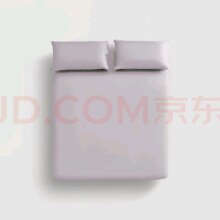 9日20点：富安娜水洗床笠纯棉 床罩高26cm 【60支长绒棉贡缎款】灰色 1.8米床 180*200cm