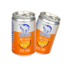 北冰洋 橙汁汽水迷你罐200ml*24罐 mini果汁碳酸饮料整箱85.1元 (券后省5)