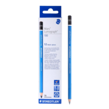 施德楼（STAEDTLER）素描铅笔 100蓝杆专业美术绘图速写铅笔学生绘画工具-7B（12支装）