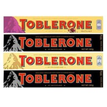 亿滋Toblerone三角巧克力牛奶白巧克力100g*4条糖果进口零食