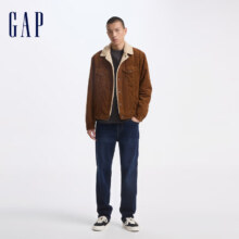 plus会员：Gap 盖璞 男士灯芯绒仿羊羔绒夹克外套