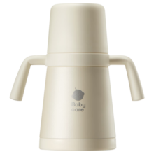 babycare婴儿保温杯小月龄宝宝喝水学饮杯不锈钢宝宝吸管杯奶瓶水壶300ml