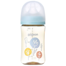贝亲（Pigeon）PPSU奶瓶3代 240ml 新生儿母乳质感宽口径 花朵自带宝宝M号240ml