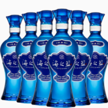YANGHE 洋河 海之蓝 蓝色经典 52%vol 浓香型白酒52度375ml*6瓶