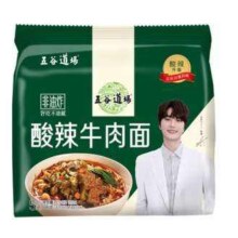 PLUS会员：五谷道場 酸辣牛肉面5连包速食泡面119g*5包 *14件
