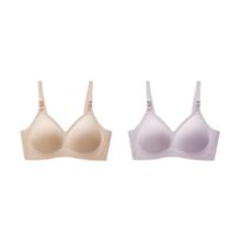 十月结晶5D孕妇哺乳内衣秋冬聚拢产后喂奶怀孕期专用内衣文胸 肤+紫L码
