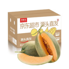PLUS会员:京鲜生 海南西州蜜哈密瓜2粒 单果2.3斤起 净重5斤