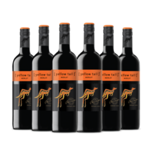 黄尾袋鼠（Yellow Tail）世界系列红酒 梅洛红葡萄酒 750ml*6 整箱装
