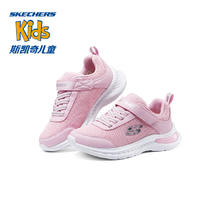 SKECHERS 斯凯奇 儿童运动鞋女童魔术贴休闲鞋中大童轻质跑步鞋303601L 浅粉色/LTPK125元